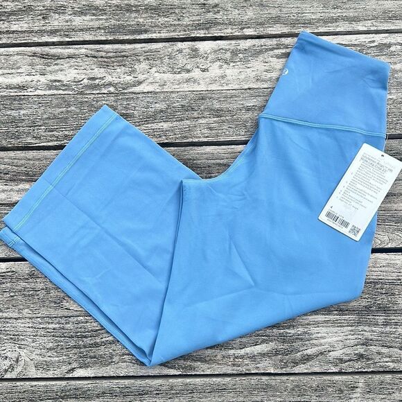 Lululemon Align High-Rise Wide-Leg‎ Cropped Pant 23" Utility Blue size 4 NWT - Picture 2 of 7